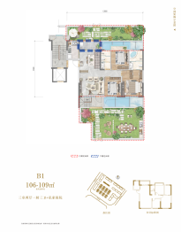 宝能·滇池九玺3室2厅1厨3卫建面106.00㎡