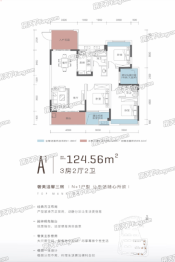 贵龙云著3室2厅1厨2卫建面124.56㎡