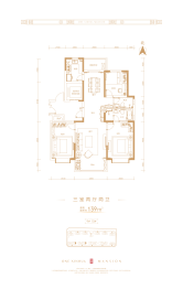 润江·新华壹号院3室2厅1厨2卫建面139.00㎡