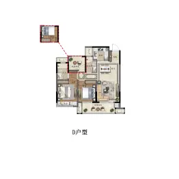 祥生·白桥溪谷2室2厅1厨2卫建面89.00㎡