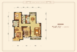 新世界·朗怡居3室2厅1厨2卫建面147.72㎡