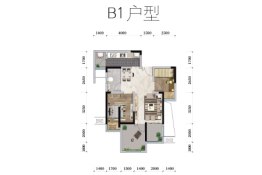 富州平顶山2室1厅2厨1卫建面71.00㎡