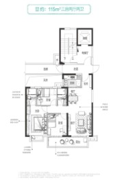 瑞昌碧桂园3室2厅1厨2卫建面115.00㎡