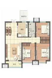 齐新花园3室2厅1厨1卫建面133.22㎡