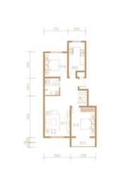 澜轩居2室2厅1厨1卫建面88.58㎡