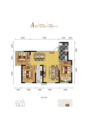 建城·鸿坤嘉园3室2厅1厨1卫建面123.48㎡