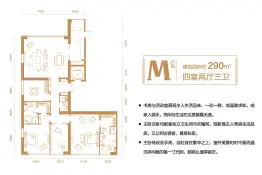 绿地·达沃斯公馆4室1厅1厨3卫建面290.00㎡