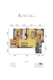 建城·鸿坤嘉园3室2厅1厨1卫建面124.17㎡