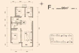 金地·都会风华3室2厅1厨1卫建面96.00㎡