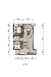 欧街92商铺2室2厅1厨1卫建面82.98㎡