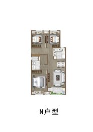 万科金域缇香3室2厅1厨1卫建面111.00㎡