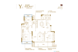 新华御府3室2厅1厨2卫建面115.00㎡