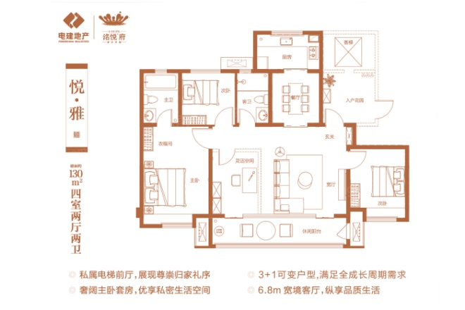 电建洺悦府户型图