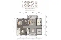 盛世华府2#楼05号房/3#楼01号房 建面约109.57㎡ 三房两厅两卫+双阳台