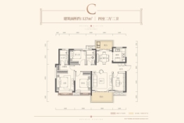保利·堂悦4室2厅1厨2卫建面127.00㎡