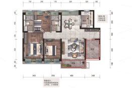 顺德碧桂园·28光年3室2厅1厨2卫建面117.00㎡