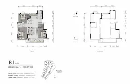 天府领地城3室2厅1厨2卫建面99.00㎡