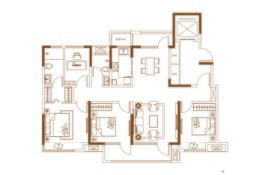 鲁坤天鸿·坤园4室2厅1厨2卫建面149.00㎡