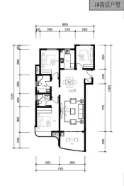 北辰广场3室2厅1厨2卫建面139.14㎡