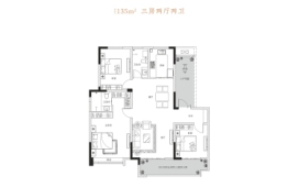 偃师·君悦蓝庭3室2厅1厨2卫建面135.00㎡