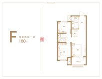 和达北岸悦璋2室2厅1卫80㎡F户型