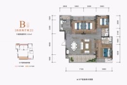 中凯华府4室2厅1厨2卫建面121.00㎡