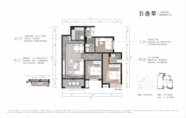 城投置地梧桐集3室2厅1厨2卫建面107.00㎡