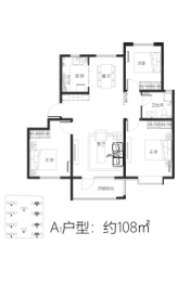 雲海臻府·理想城3室2厅1厨1卫建面108.00㎡