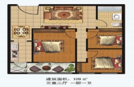 南城·明珠公馆3室2厅1厨1卫建面109.00㎡