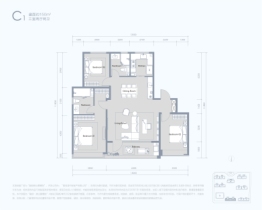 崂山壹號院3室2厅1厨2卫建面150.00㎡