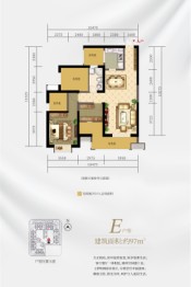 城投·锦西御府1室2厅1厨1卫建面97.00㎡