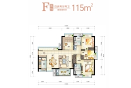 莞民投·众筑悦璟台4室2厅1厨2卫建面115.00㎡