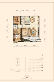 莒南房源印象3室2厅1厨2卫建面125.00㎡