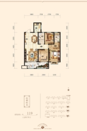 莒南房源印象3室2厅1厨2卫建面119.00㎡