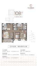 万科·星耀都荟花园3室2厅1厨2卫建面108.00㎡