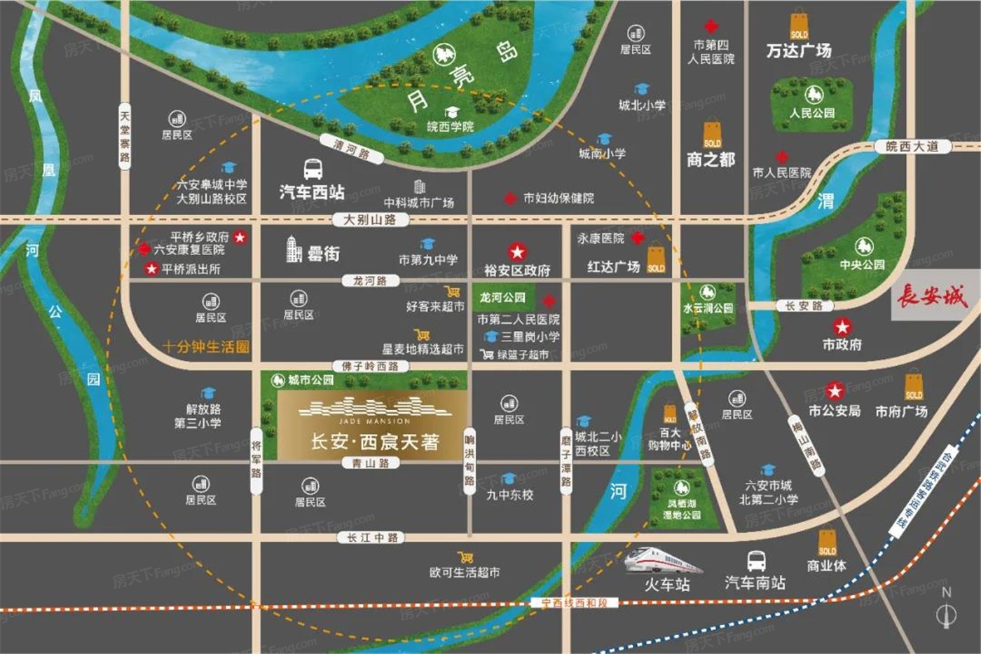 长安·西宸天著交通图