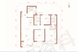 鲁商金茂国际社区3室2厅1厨1卫建面106.00㎡