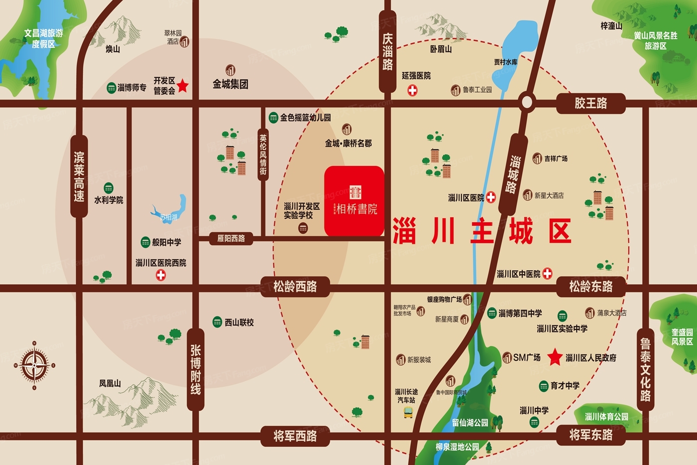 金城荣基·相桥书院交通图