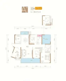 天城国际广场5室2厅1厨2卫建面171.0㎡