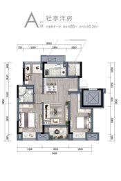 万科四季花城3室2厅1厨1卫建面85.00㎡