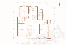 鲁商金茂国际社区3室2厅1厨2卫建面125.00㎡