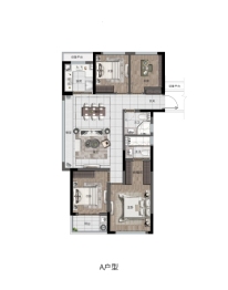 新希望锦畔云汀4室2厅1厨2卫建面120.00㎡