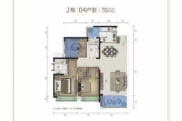 电建地产·洺悦华府3室2厅1厨2卫建面123.00㎡