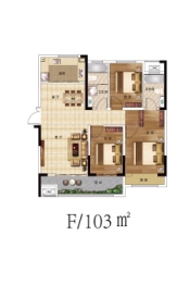 银城上和院3室2厅1厨2卫建面103.00㎡