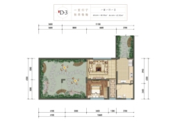 仙女山懒坝禅境艺术小镇1室1厅1厨1卫建面48.50㎡