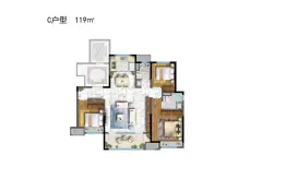 莱西天泰城3室2厅1厨2卫建面119.00㎡