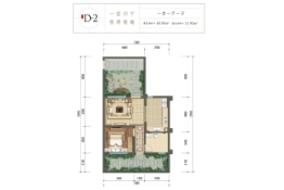 仙女山懒坝禅境艺术小镇1室1厅1厨1卫建面48.50㎡