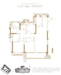 阳光城融侨榕心锦江4室2厅1厨2卫建面110.00㎡