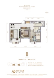 郞府书苑2室2厅1厨1卫建面89.87㎡