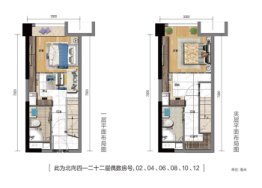 碧桂园·翘楚棠1室1厅1厨1卫建面32.00㎡